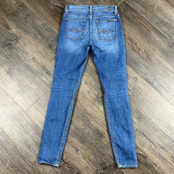 7 For All Mankind Distressed Skinny Jeans Pants Denim ((size 24)) - Picture 2 of 8